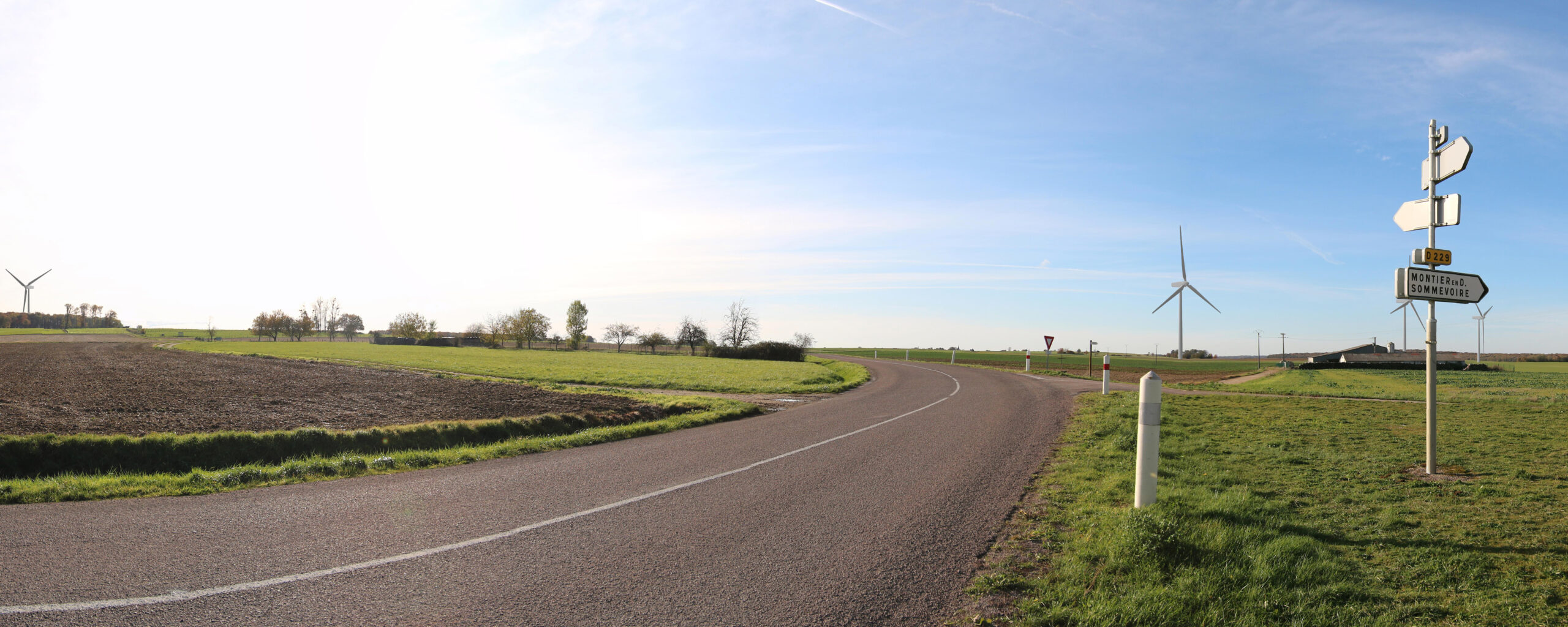 Au croisement des RD60 et RD229, à l’ouest de Villiers-aux-Chênes, visibilité ouest 
